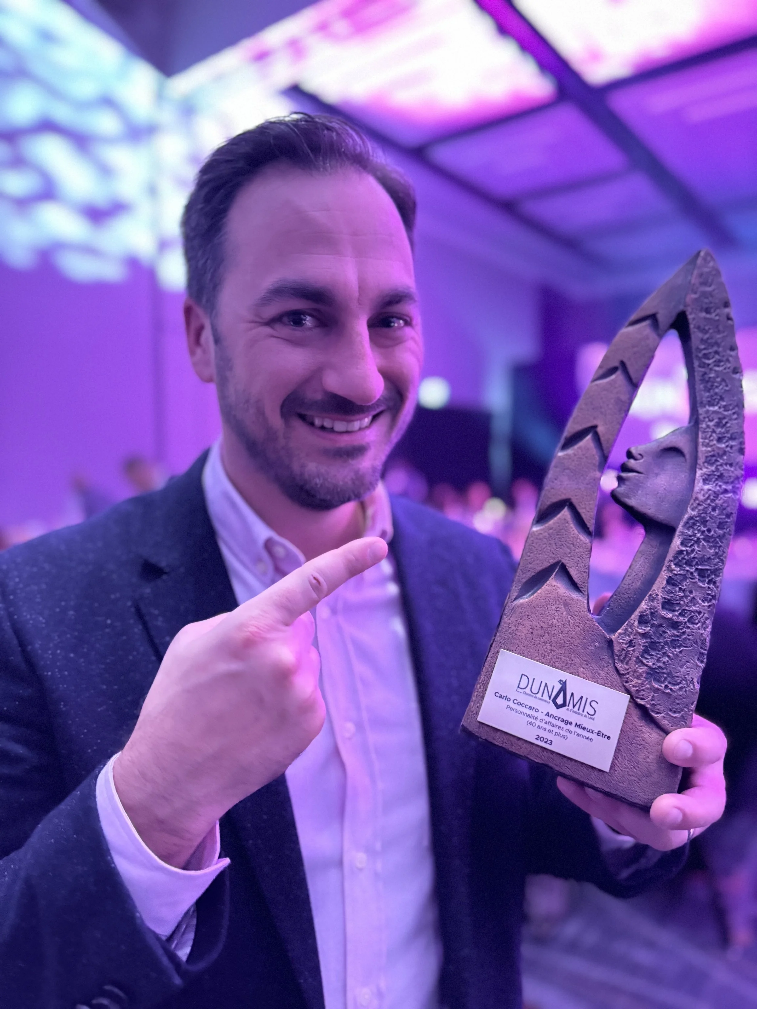 Carlo Coccaro au gala Dunamis